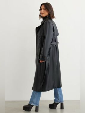 NWOT Dynamite Faux Leather Trench Coat